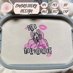 boo you horror embroidery design, horror movie character embroidery design, scareface design for shirt, hallloween embroidery design, halloween trending design, instant downlload