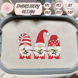 christmas gnome embroidery machine design, stay christmas vibes embroidery design, christmas season embroidery design