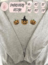 howdy pumpkin embroidery design, happy halloween embroidery design for shirt, horror halloween 3 sizes, format exp, dst, jef, pes