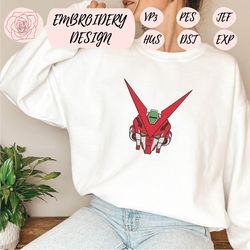 anime inspired embroidery designs, machine embroidery design file, pes, dst, jef, vp3, hus, instant download, robot anime embroidery designs