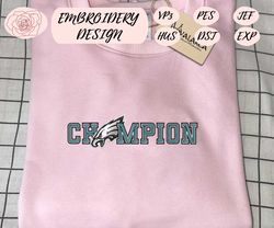 super bowl champion logo embroidery design, nfl philadelphia eagles football logo embroidery design, famous football team embroidery design, football embroidery design, pes, dst, jef, files