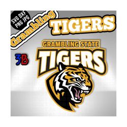 grambling tigers, louisiana, fighting tigers, svg digital download