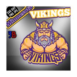 vikings - football team american minnesota - fully editable, scale-able, diy color