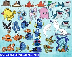 finding dory svg, bundles disney svg, png,dxf, pdf, jpg...