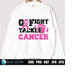 go fight tackle cancer svg, tackle breast cancer svg, breast cancer awareness svg, tackle breastcancer svg, pink ribbon,