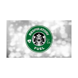 medical clipart: black/green 'respiratory fuel' w/ heart ekg / stethoscope - logo spoof inspired by coffee shop - digital download svg & png