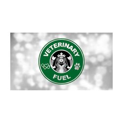 medical clipart: black/green 'veterinary fuel' with veterinarian symbols- logo spoof inspired by coffee shop - digital download svg & png