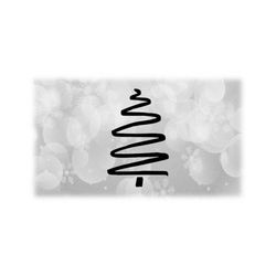 holiday clipart: black doodle, marker sketch, or squiggly line pine, evergreen, or christmas tree with no star - digital download svg & png