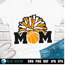 basketball cheer mom svg, basketball mom, cheerleading, digital cut files