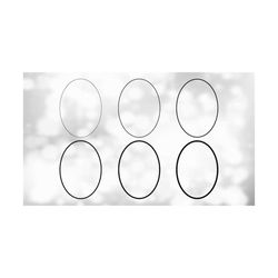 shape clipart: six (6) black basic oval shape frames / borders / outlines in 6 different thicknesses - digital download formats svg & png