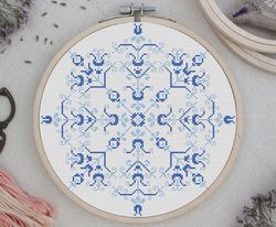 snowflake cross stitch pattern xmas embroidery hygge cozy cute winter vintage christmas ornament home decor
