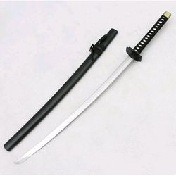 katana sword cosplay prop with wooden scabbard 85cm