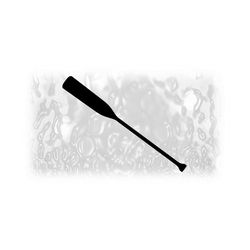 nature clipart: simple easy black silhouette of wooden boat oar or paddle - change color with  your software - digital download svg & png