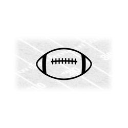 sports clipart: simple easy black outline of american football design for players teams coaches parents - digital download svg png dxf pdf