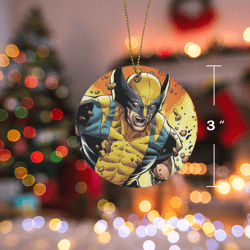 wolverine christmas ceramic ornament