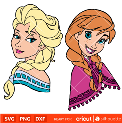 frozen bundle svg elsa anna svg frozen sisters svg disney svg cricut silhouette vector cut file