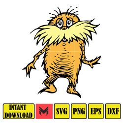 lorax armed png, dr.suess book png, dr. suess png, sublimation, cat in the hat cricut, instant download