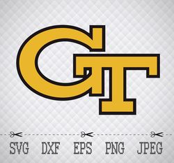 georgia tech yellow jackets logo svg,png,eps cameo cricut design template stencil vinyl decal tshirt transfer iron on