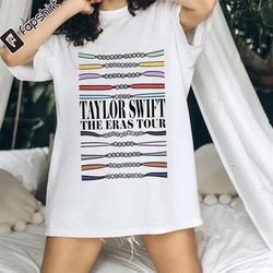 taylor swift comfort color all album shirt, the eras tour beaded bracelets, taylor swift the eras tour 2023, vintage ta