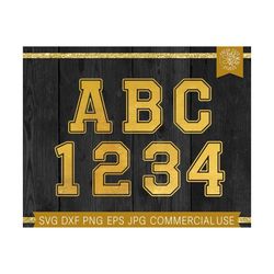 sport jersey font letters svg, sporty alphabet svg cut files for cricut, jersey numbers, sporty varsity jacket letters, instant download png