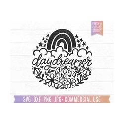 daydreamer svg, boho rainbow svg, flower boho svg cut file, daydream svg, girl boss, mom svg, pretty womens shirt designs, inspiring quote