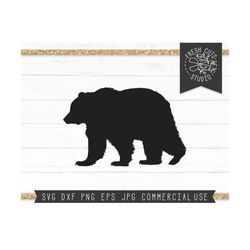 bear svg silhouette, grizzly bear svg, black bear svg, brown bear svg, cute bear silhouette, instant download digital design for cricut png