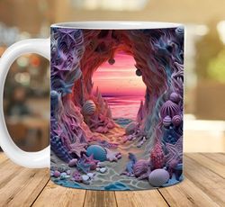 15 3d mug wrap bundle, 3d flowers mug wrap, 3d beach mug wrap, 3d cat mug wrap, 11oz 15oz mug png mug bundle, 3d floral