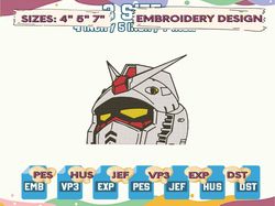 anime inspired embroidery designs, machine embroidery design file, pes, dst, jef, vp3, hus, instant download, robot anime embroidery designs