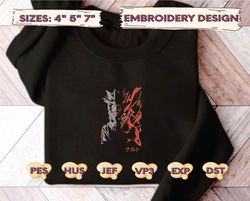 anime character embroidery files, machine embroidery files format dst, instant download, embroidery pattern