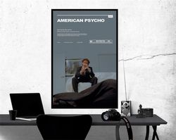 american psycho (2000) movie poster, room decor, home decor, art poster for gift.jpg