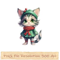cute  cat christmas sublimation, funny xmas, cat green png, gift for xmas, png funny, grinch cat png16