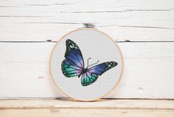 butterfly cross stitch pattern coloful butterfly wings crossstitch insect cross stitch nursery decor modern cross stitch