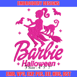 barbie halloween embroidery, barbie halloween embroidery, logo design, embroidery file, logo shirt, digital download.