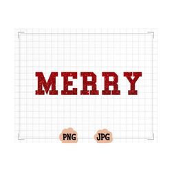 red glitter covered merry png, merry png, merry christmas png sublimation design, merry xmas png