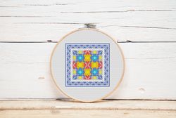 vintage pincushion cross stitch pattern bright pincushion needle cushion cute simple cross stitch digital file pdf