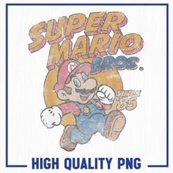 super mario bros png, since '85 vintage poster png, mario fan gift png, birthday gift for game lover png, game gaming ga