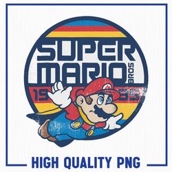 super mario classic retro png, flying 1985 graphic png, mario fan gift png, birthday gift for game lover png, game gamin