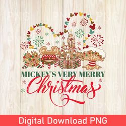 retro christmas magic kingdom png, disney christmas png, magic kingdom, mouse ears png, snowflake png, magic kingdom png