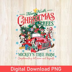 disney farm fresh png, retro mickey's tree farm, mickey and friends christmas, christmas disney family, christmas gift