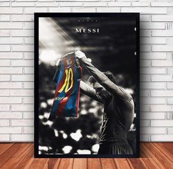 lionel messi poster canvas wall art family decor, home decor,frame option-2