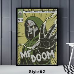 mf doom poster, mf doom 10 different posters, mf doom print, mf doom decor, mf doom wall art, mf doom gift, daniel dumil