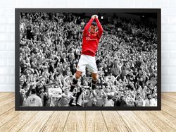 ronaldo football poster canvas wall art family decor, home decor,frame option-1