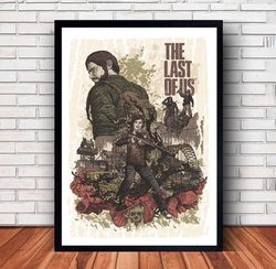 the last of us game poster canvas wall art family decor, home decor,frame option-2