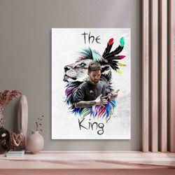 wall art  messi framed canvas- lionel messi - messi world champion
