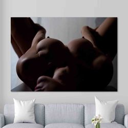 wall art  sensual naked woman, nude poster, sexy canvas art, naked woman poster, sexy woman canvas art, sensual art, con