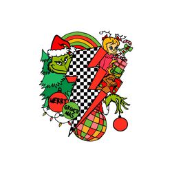 Retro Lighting Bolt Christmas The Grinch SVG Graphic File