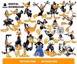 bundle layered svg, daffy duck, catoons, digital download, clipart, png, svg, cricut