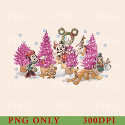 mickey and friends christmas tree png, mickey and friends disney christmas png, mickey and friends christmas party png