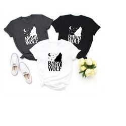 wolf pack shirt, wolf family tees, family wolf matching shirt, mama wolf shirt, papa wolf shirt, family wolf pack ,wolf