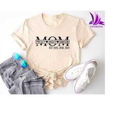 mom shirt, custom mom shirt, mom shirt with kids names, mom name shirt, personalized mom shirt, mom and kids shirt, mom